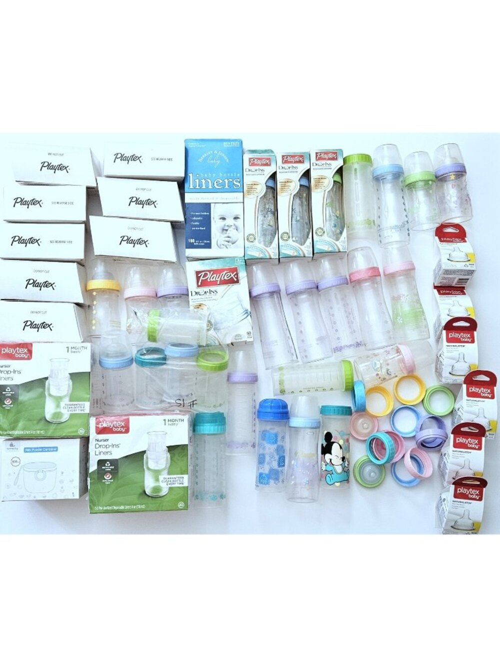 HUGE Vintage Playtex Nurser Drop In Bottle Nipples Rings Lot Girls